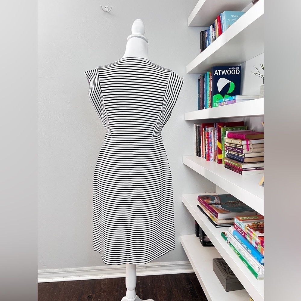 Derek Lam Collective black and white striped dress size 48 - Picture 6 of 16
